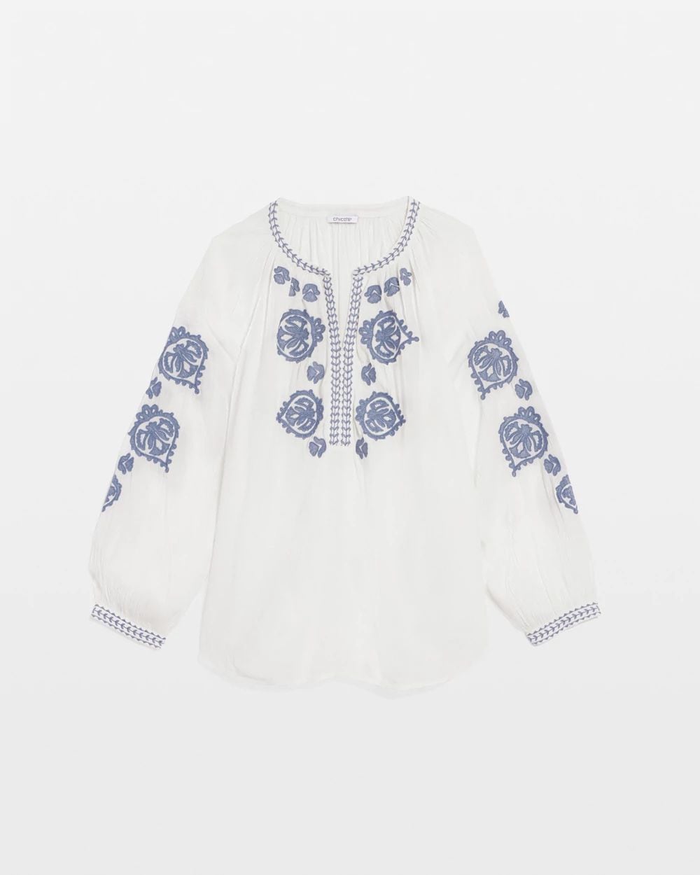 Embroidered Splitneck Shirt | Chico's